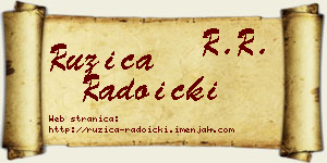 Ružica Radoički vizit kartica
